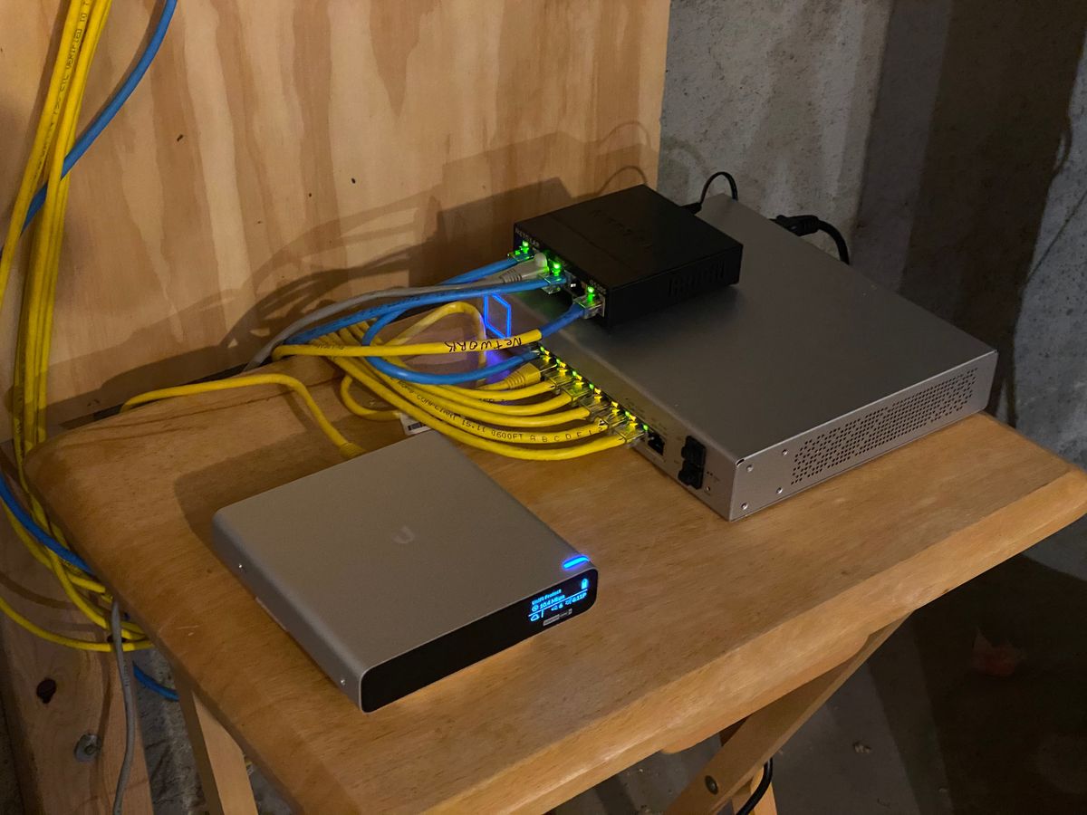 Home network equipment before revamp